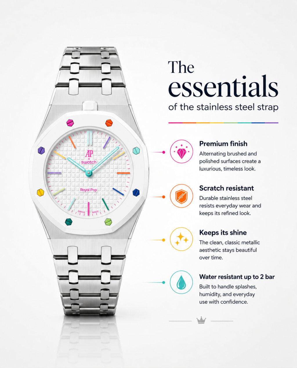 Royal Pop Steel Bracelet | RIGHT version